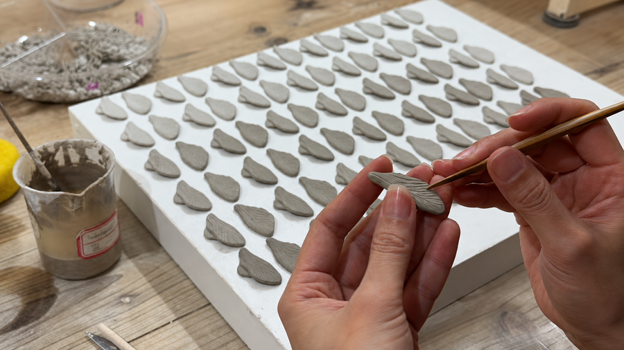 Carving porcelain by hand
