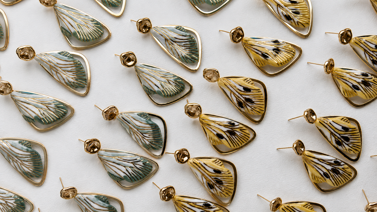 Finished porcelain jewelry detail